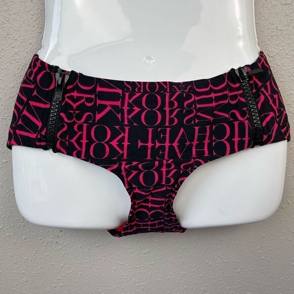 NWT MICHAEL Michael Kors Neon Pink Spring 2020 Bikini & Matching Bottoms Size M - Picture 3 of 7